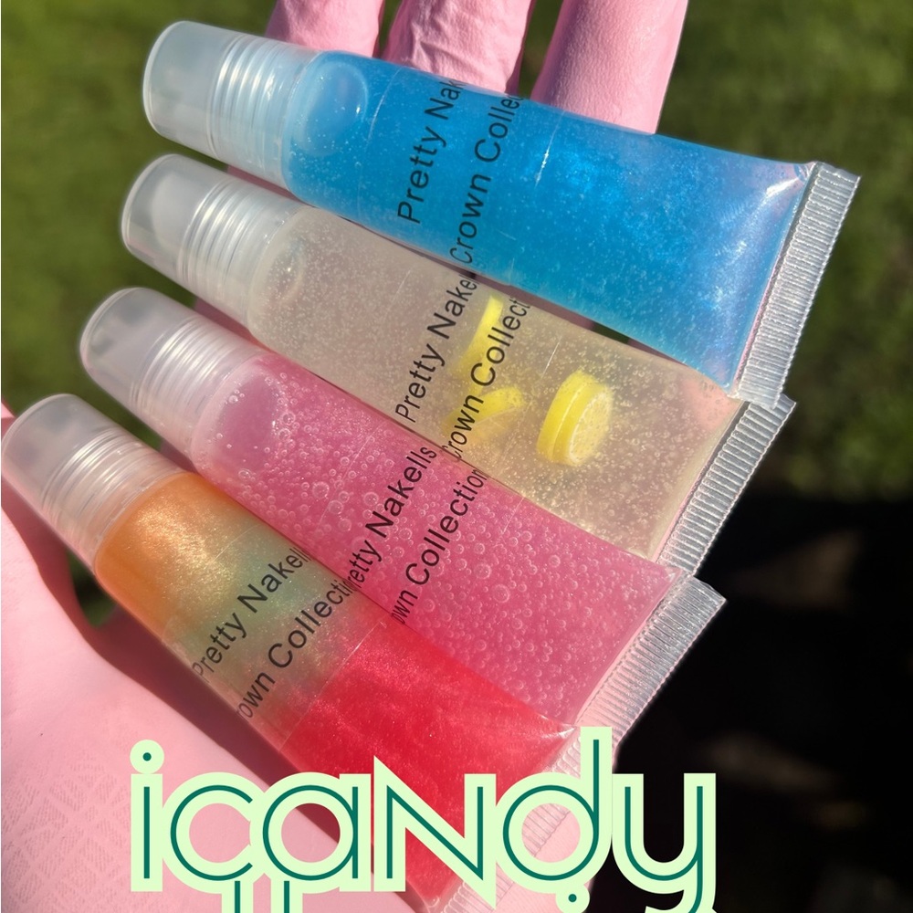 Lip Gloss Set - Blue, Pink, Gold, Clear